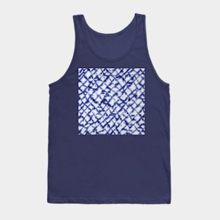 Japanese Shibori Grid Pattern Tank Top